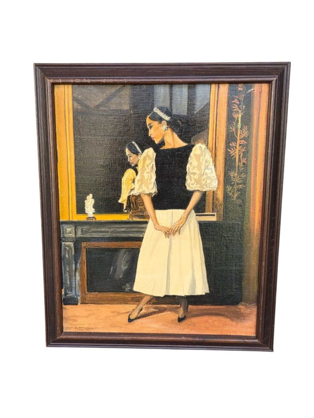 Signed Shaffesbury Roy Model Portrait Of a Lady Oil on Canvas Painting